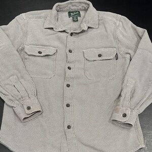 Woolrich Black and White Striped Shirt